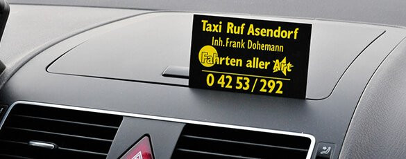 Taxi Ruf Asendorf: Wir sind immer für Sie da!