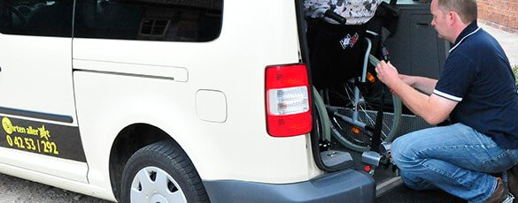 Taxi Ruf Asendorf: Wir befördern Schwerbehinderte und Patienten mit Pflegestufe II oder III.