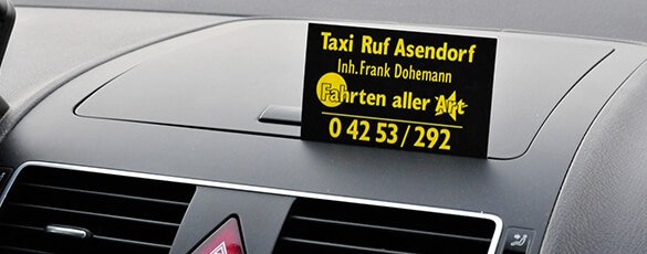 Taxi Ruf Asendorf: Wir sind immer für Sie da! Taxi Ruf Asendorf: Wir sind immer für Sie da!