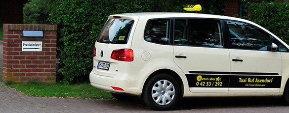 Taxi Ruf Asendorf: Wir fahren Sie auch zum Tierarzt. Taxi Ruf Asendorf: Wir fahren Sie auch zum Tierarzt.